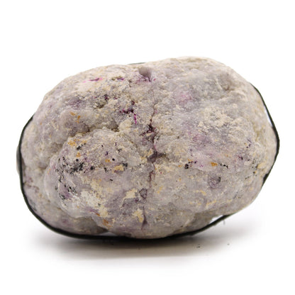 Pink & Gold Calcite Geode – Natural Crystal Geode 8.5cm