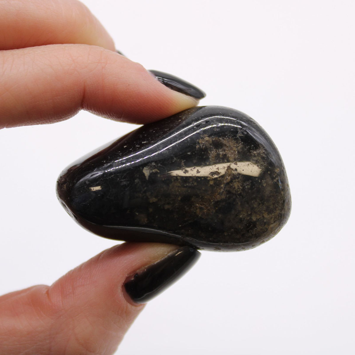 Black Onyx Tumble Stone – Protection, Strength & Grounding Crystal