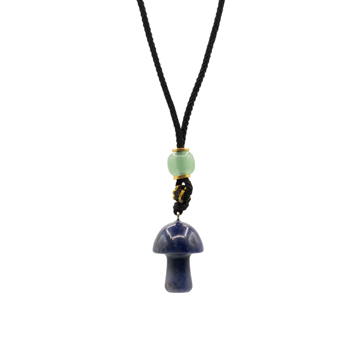 Sodalite Mushroom Necklace – Natural Gemstone Crystal Pendant