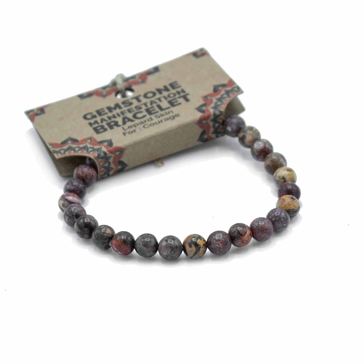 Leopard Skin Jasper Manifestation Bracelet | Courage & Strength
