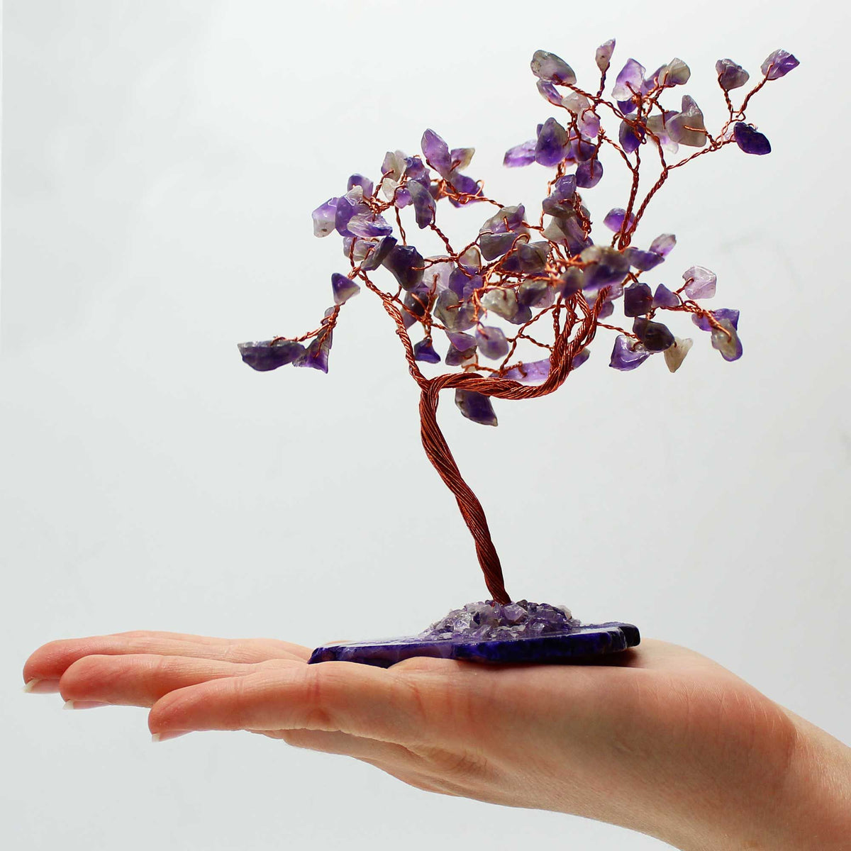 Large Amethyst Gemstone Tree on Agate Base | Zeena Moon