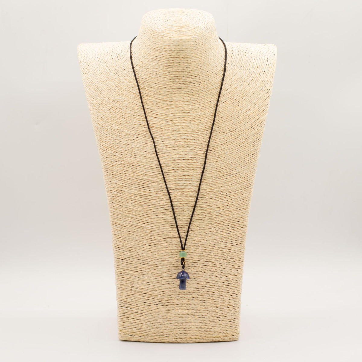 Sodalite Mushroom Necklace – Natural Gemstone Crystal Pendant