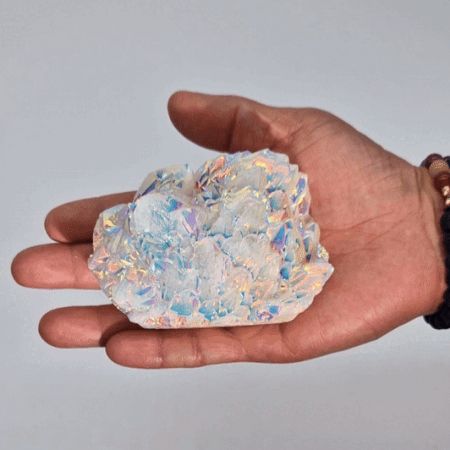 Large Angel Aura Quartz Cluster – Enhanced 8–15cm