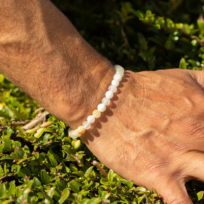 Moon Jade Crystal Bracelet – 6mm Petite Gemstone Beads