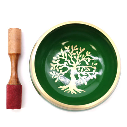 Green Tree of Life Tibetan Singing Bowl Set – 14cm