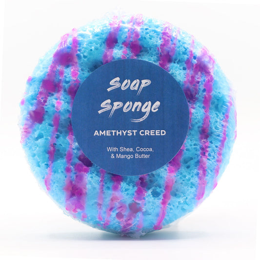 Amethyst Creed Butter Bubble Soap Sponge | Zeena Moon