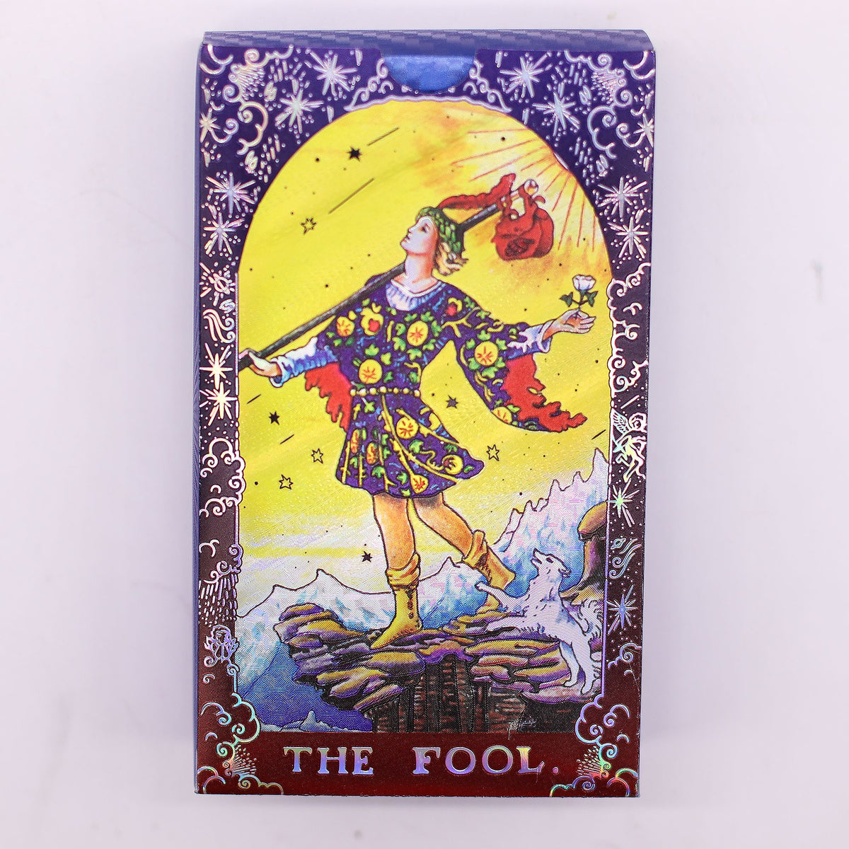 Blue Foil Mandala Tarot Cards – 78 Card Deck with Guidebook