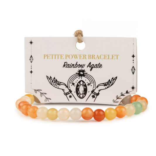 Rainbow Agate Crystal Bracelet – 6mm Colourful Gemstone Beads