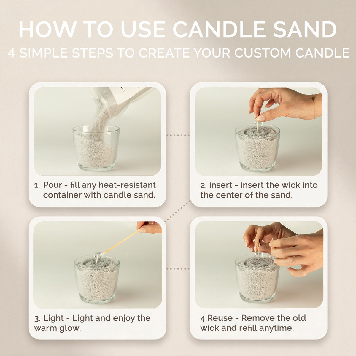 Fragranced Candle Sand – Pure Serenity Latte Beige – 300g