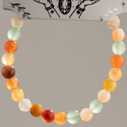 Rainbow Agate Crystal Bracelet – 6mm Colourful Gemstone Beads