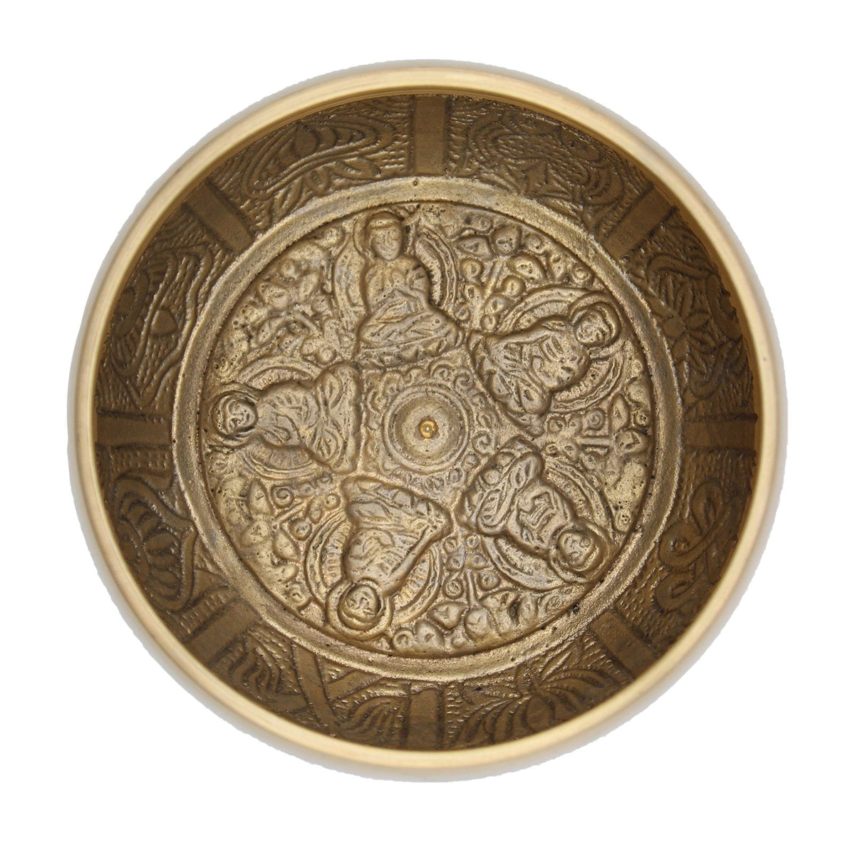 Tibetan Singing Bowl – Five Buddha Brass Meditation Bowl