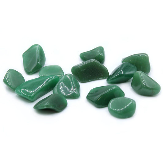 Green Quartz Tumble Stones – Pack of 24 | Positive Energy Crystal 20–30mm