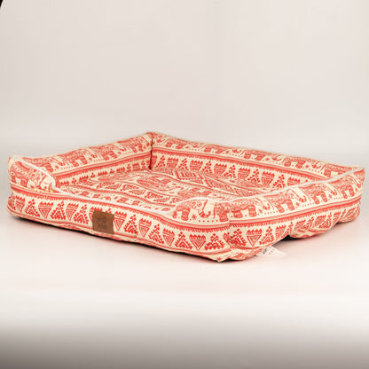 PAW Lucky Elephant Pet Bed – Red | Cosy Dog & Cat Bed