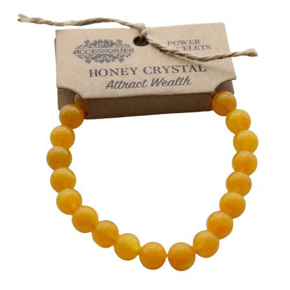 Honey Crystal Power Bracelet – 8mm Beads
