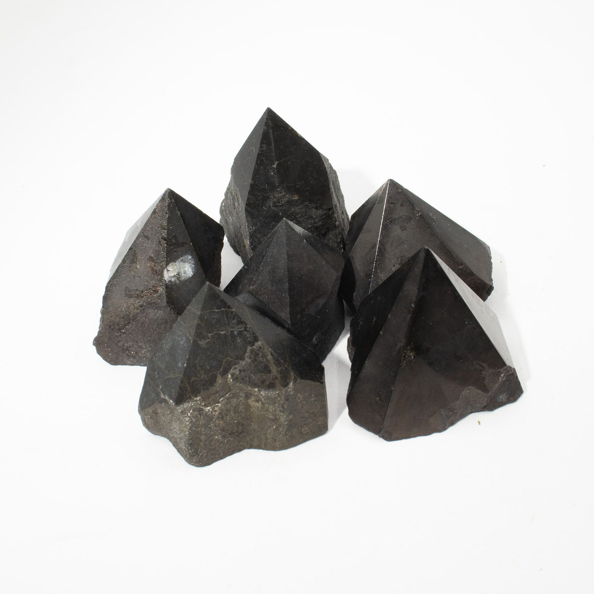 Indian Tourmaline Top Polished Points – Approx. 5–6 Pieces