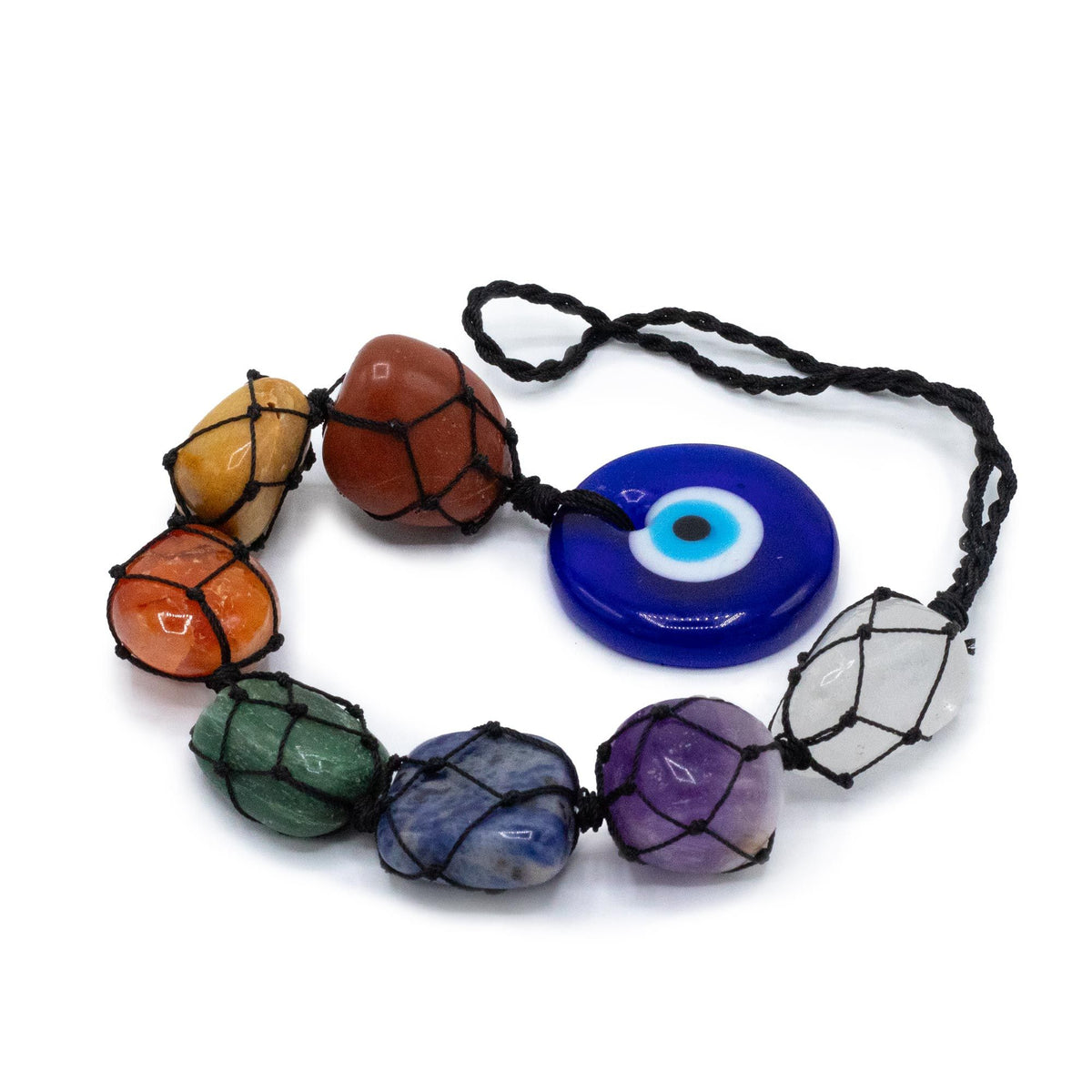 Evil Eye Chakra Stone Hanging Pendant – Spiritual Décor