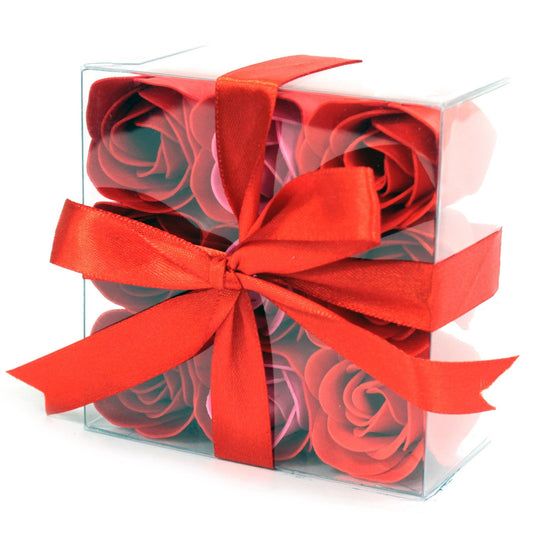 9 Red Soap Roses Gift Box | Romantic Bath Flowers