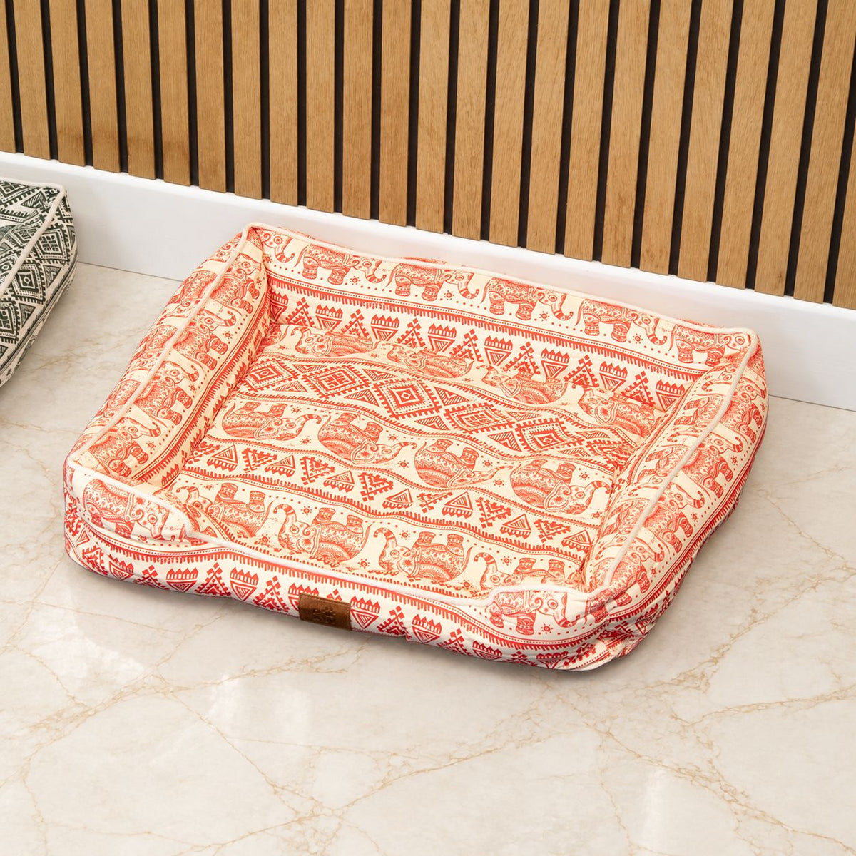 PAW Lucky Elephant Pet Bed – Red | Cosy Dog & Cat Bed