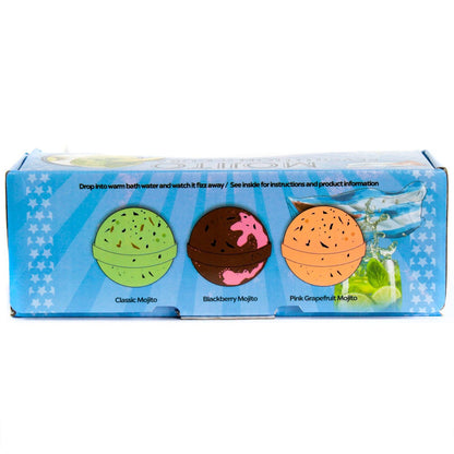 Set of Three Mojito Bath Bombs – Refresh, Revive & Relax