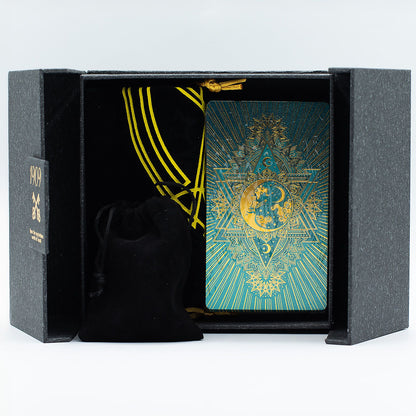 Gold & Turquoise Foil Tarot Card Gift Set