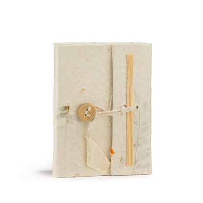 Handmade Lokta Flower Notebook – Mini Journal 12 × 8 cm