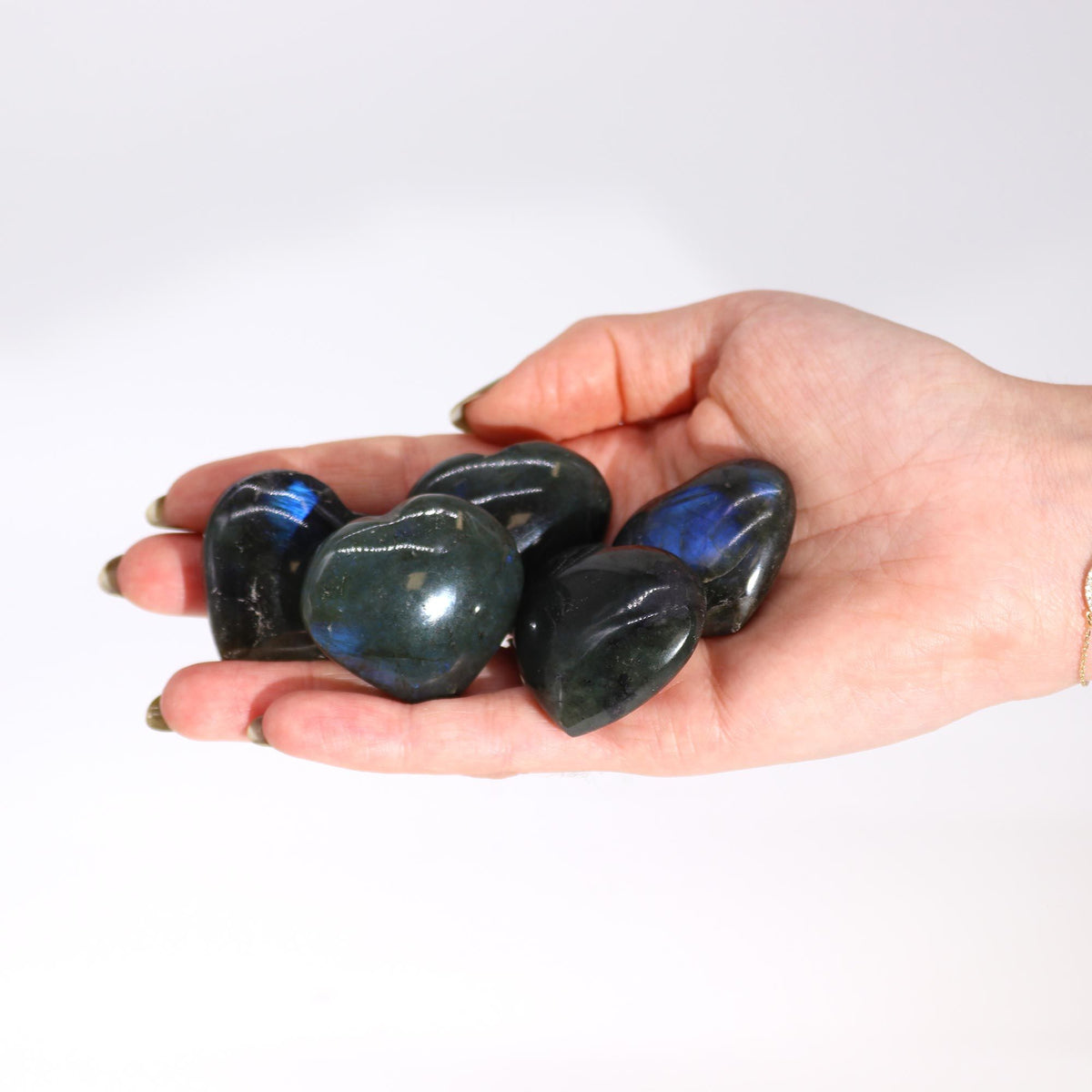 Labradorite Heart Crystal – Natural Madagascar Gemstone 40mm