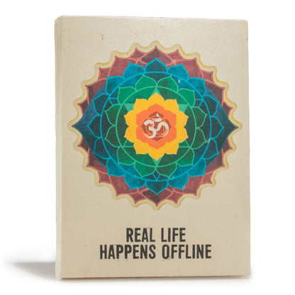 Handmade Lokta Journal – Real Life Happens Offline Notebook