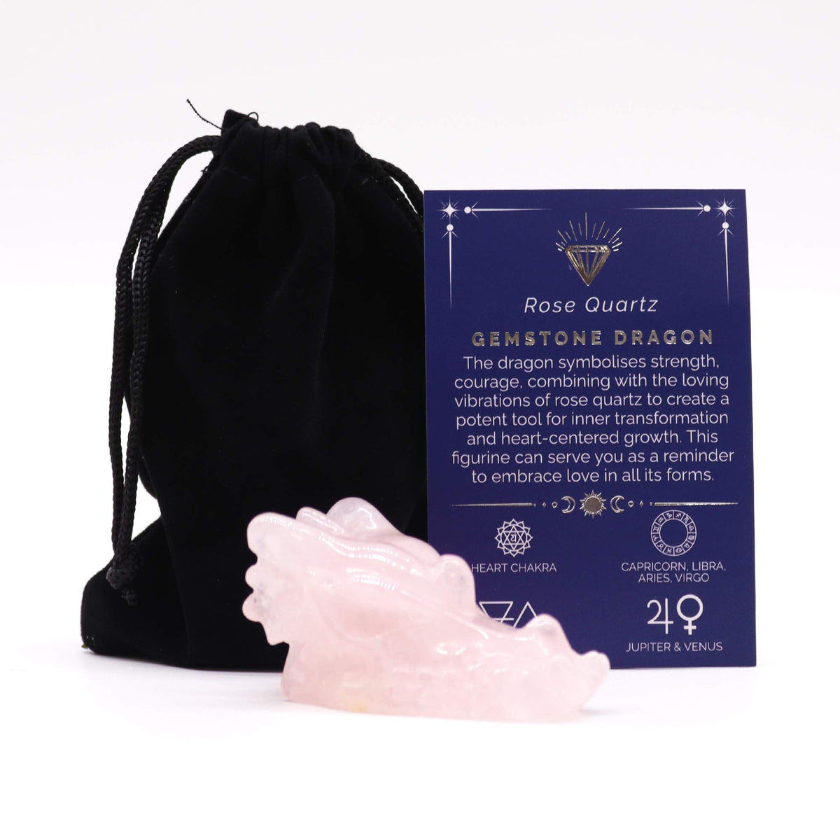 Large Rose Quartz Dragon Head – Gemstone Carving