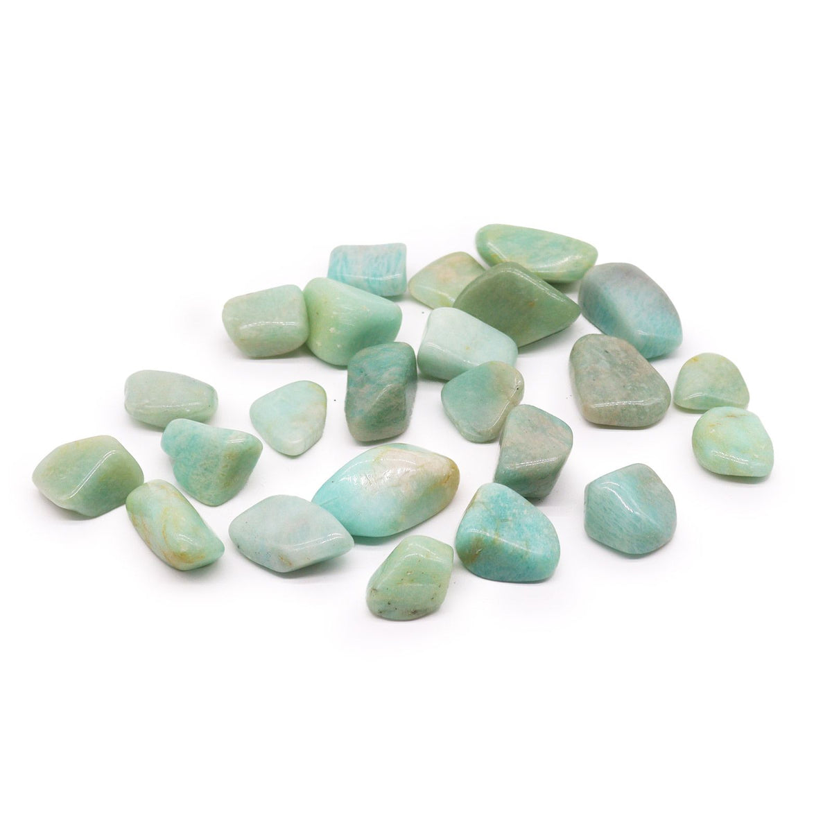 Amazonite Tumbled Stones – Pack of 24, 20–30mm