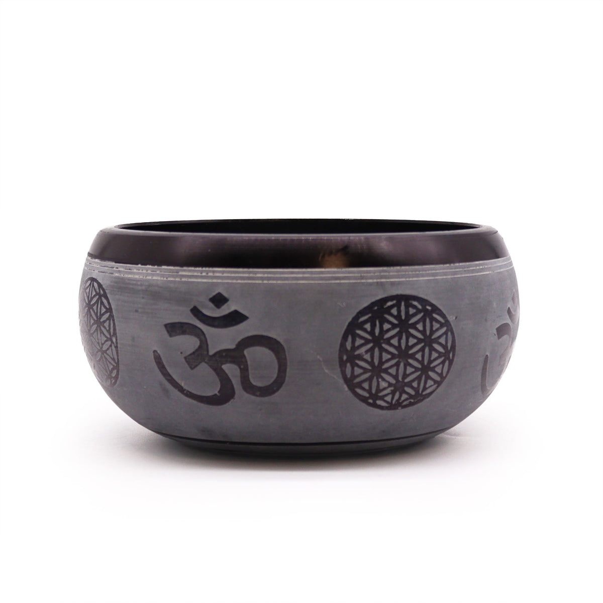 Om Five Buddha Aluminium Singing Bowl – 16c