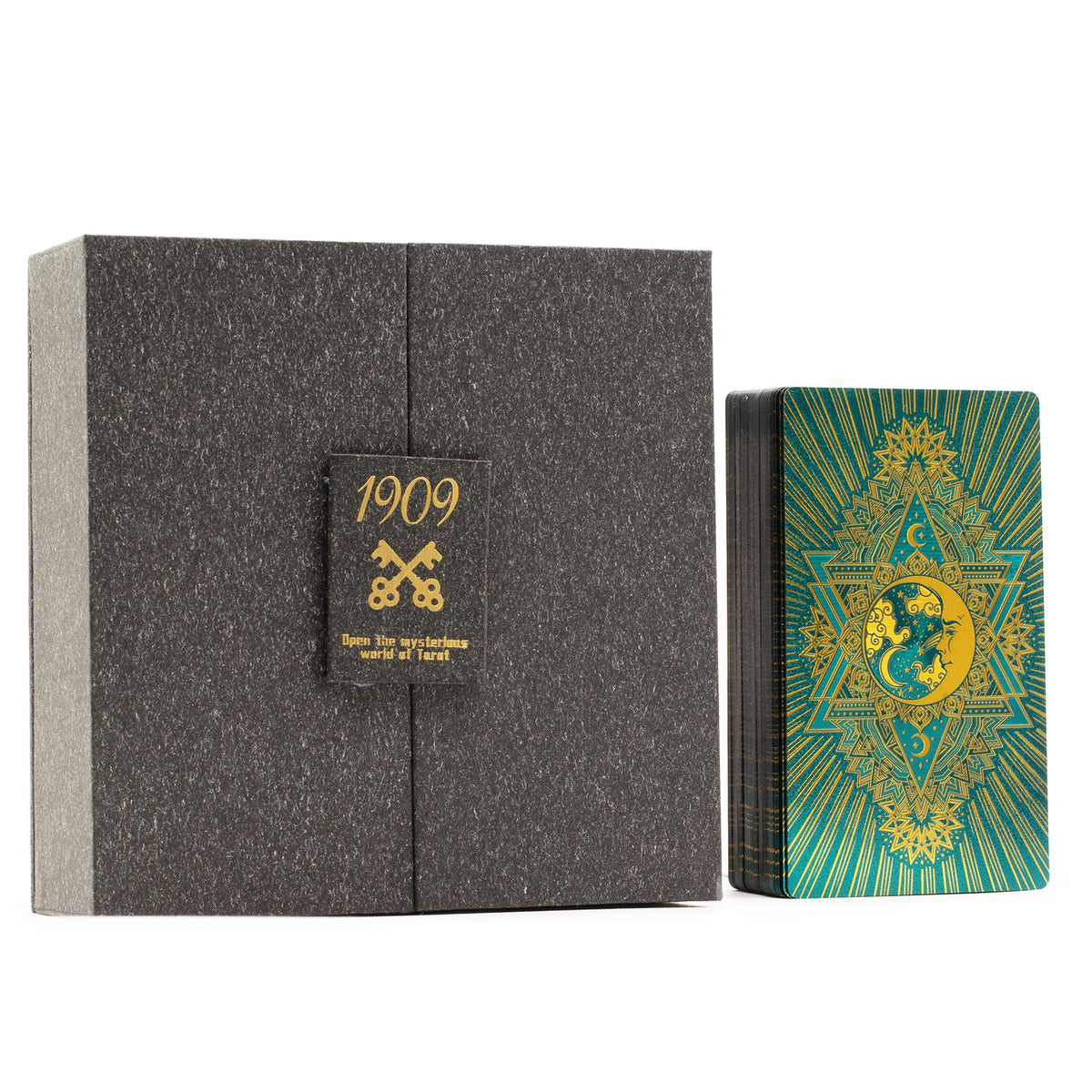 Gold & Turquoise Foil Tarot Card Gift Set