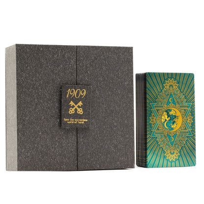 Gold & Turquoise Foil Tarot Card Gift Set