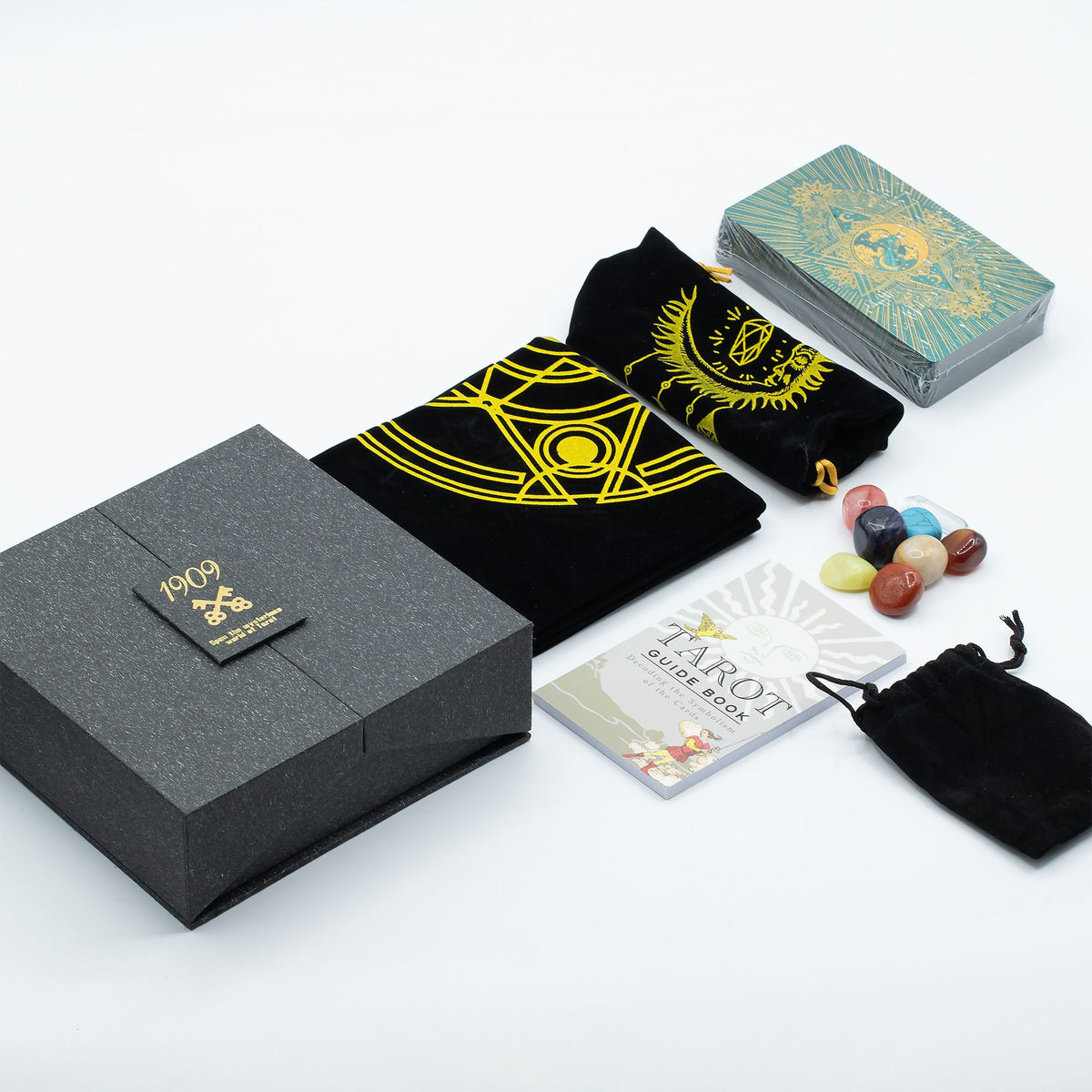 Gold & Turquoise Foil Tarot Card Gift Set