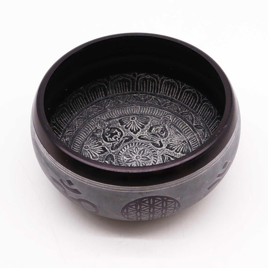 Om Five Buddha Aluminium Singing Bowl – 16c