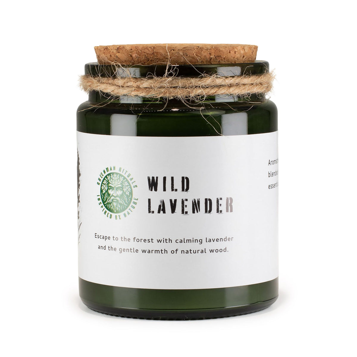 Greenman Woodwick Soy Candle - Wild Lavender