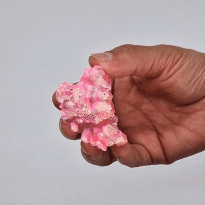 Aura Rose Halo Quartz Crystal – Pink Iridescent Cluster | Medium