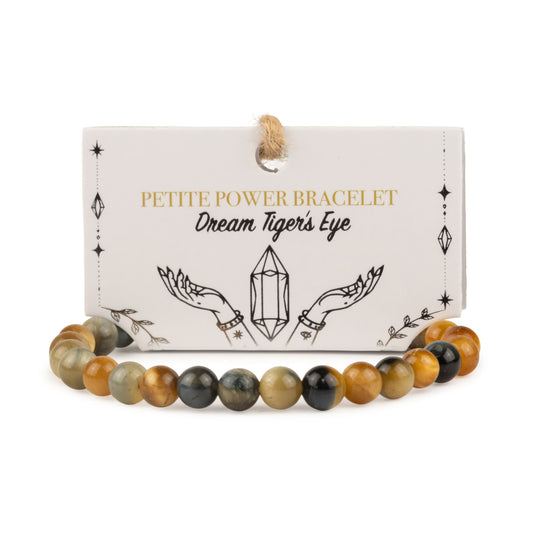 Dream Tiger Eye Crystal Bracelet – 6mm Petite Gemstone Beads | Courage & Confidence