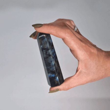 Natural Labradorite Crystal Point Tower – Madagascar 100mm