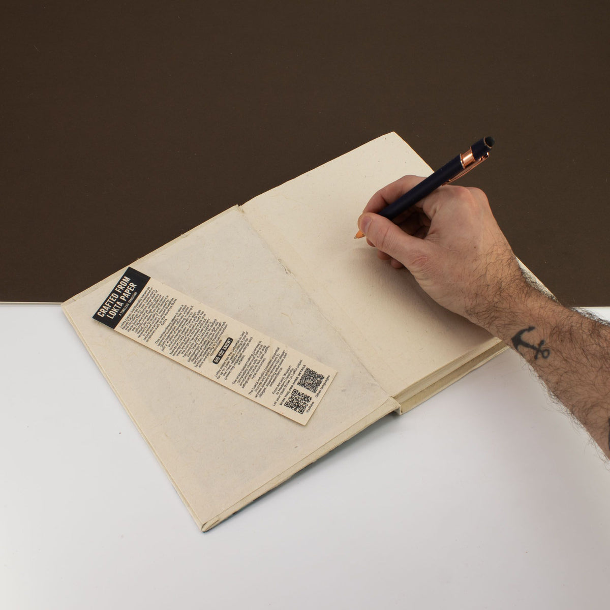 Handmade Lokta Journal – Real Life Happens Offline Notebook