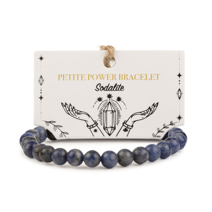 Sodalite Crystal Bracelet – 6mm Petite Gemstone Beads