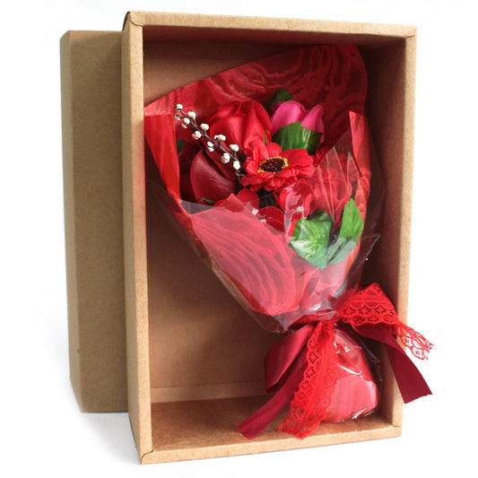 Red Soap Flower Bouquet Gift Box | Gift for Her UK