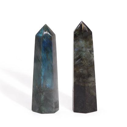 Natural Labradorite Crystal Point Tower – Madagascar 100mm