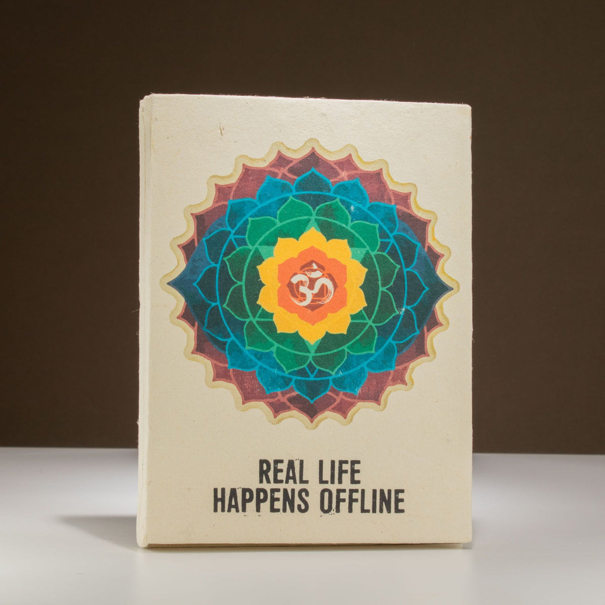 Handmade Lokta Journal – Real Life Happens Offline Notebook
