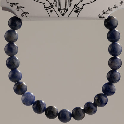 Sodalite Crystal Bracelet – 6mm Petite Gemstone Beads