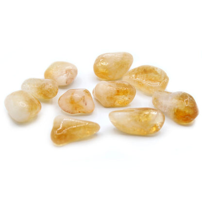 Brazilian Citrine Tumbled Stones – Pack of 24, 20–30mm