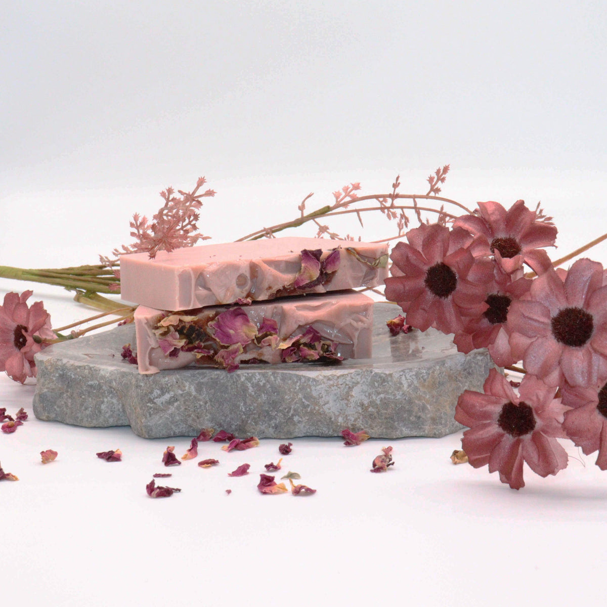 Rose & Vanilla Soap Bars – Pack of 13 | Floral Glycerine Soap