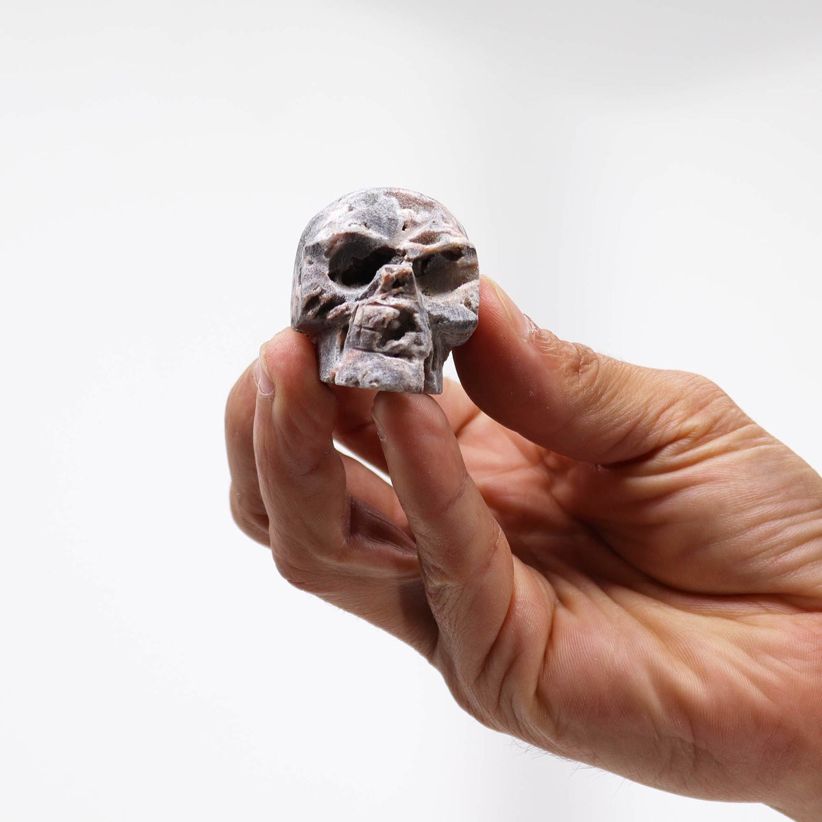 Natural Calcite Geode Crystal Skull – Hand Carved Crystal Ornament
