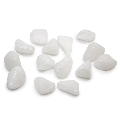 Snow Quartz Tumble Stone – Medium White Crystal