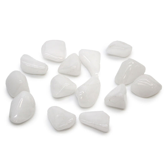 Snow Quartz Tumble Stone – Medium White Crystal