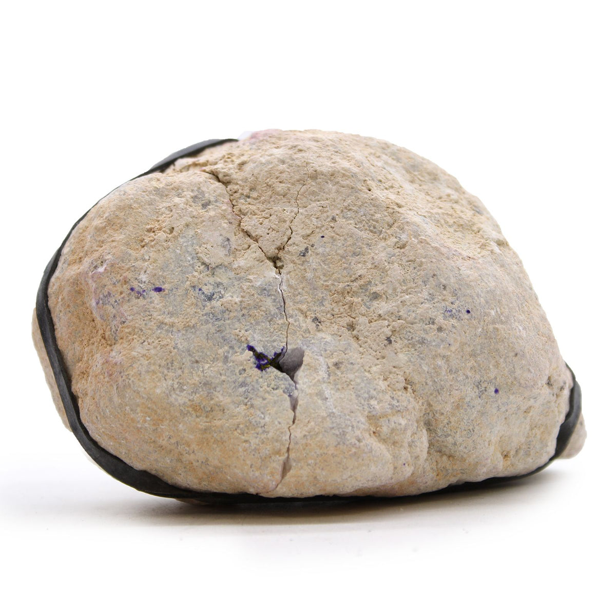 Purple & Gold Calcite Geode | Natural Crystal Rock Display